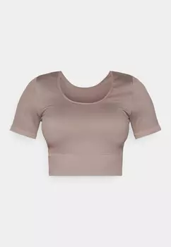 Базовая футболка ONPJAIA LIFE SS 2-WAY CROP SEAM NOOS ONLY Play, коричневый