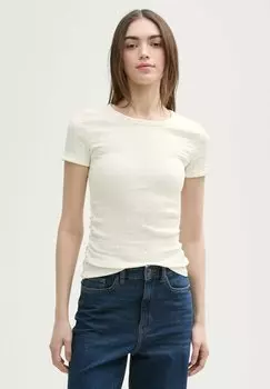 Базовая футболка OPTIK TOM TAILOR DENIM, молочный