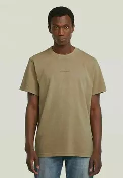 Базовая футболка OVERDYED CENTER CHEST G-STAR, бежевый