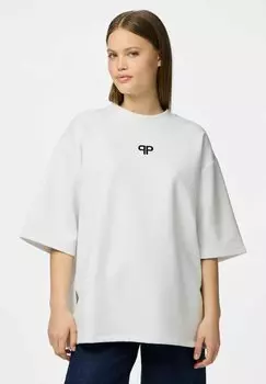 Базовая футболка OVERSIZE Pieces, кремовый