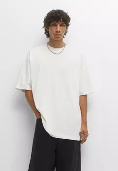 Базовая футболка Oversize Short Sleeve PULL&BEAR, белый