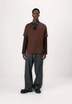 Базовая футболка OVERSIZED 2 PACK Weekday, коричневый