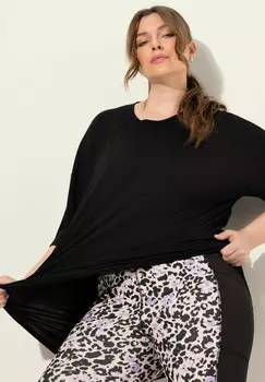 Базовая футболка OVERSIZED ANTIBACTERIAL SHORT SLEEVE Ulla Popken, черный