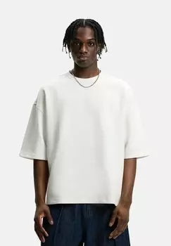 Базовая футболка OVERSIZED Bershka, белый