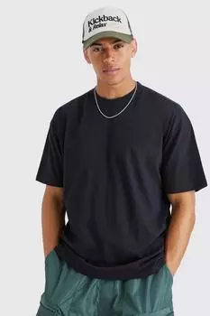 Базовая футболка оверсайз с круглым вырезом Boohoo, черный