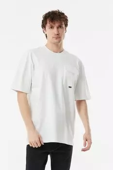 Базовая футболка оверсайз с круглым вырезом и карманами Fullamoda, белый
