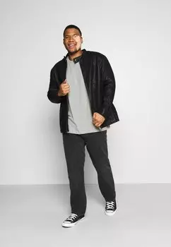 Базовая футболка ПАКЕТ 5 Pier One, хаки/серый/темно-синий