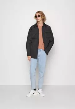 Базовая футболка ПАКЕТ 5 Pier One, каменный/синий/светло-серый в крапинку —