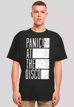 Базовая футболка PANIC AT THE DISCO BLOCK TEXT F4NT4STIC, черный