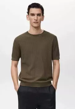 Базовая футболка PAULE Mango, коричневый