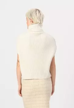 Базовая футболка PCNIN ROLLNECK PONCHO Pieces, молочный