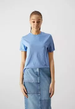 Базовая футболка PCRIA FOLD UP SOLID TEE Pieces, цвет hydrangea