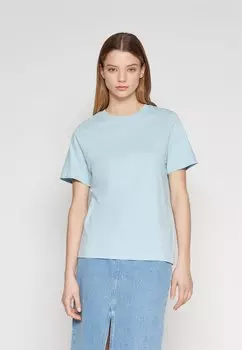 Базовая футболка Pcria Solid Tee Pieces, цвет light blue/blue