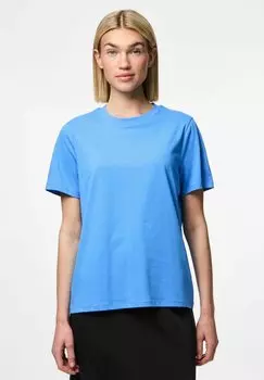 Базовая футболка PCRIA SOLID TEE Pieces, синий