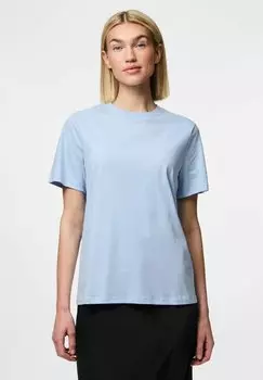 Базовая футболка PCRIA SOLID TEE Pieces, светло-голубой