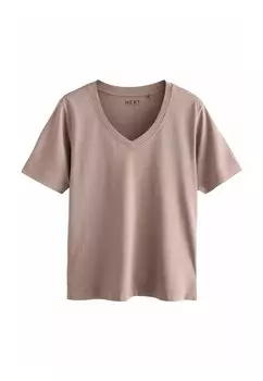 Базовая футболка PETITE FIT Next, светло-коричневый
