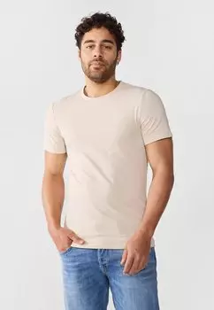 Базовая футболка Pier One by Zalando, слоновая кость