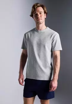 Базовая футболка Pier One Sport, цвет Mottled Light Grey