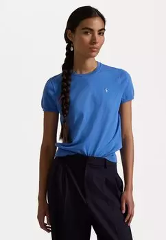 Базовая футболка PIMA COTTON SHORT SLEEVE PULLOVER Polo Ralph Lauren, синий