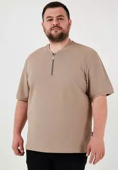 Базовая футболка Plus Size Buratti, светло-коричневый