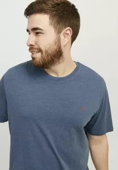 Базовая футболка Plus Size Einfarbig Jack & Jones, синий деним