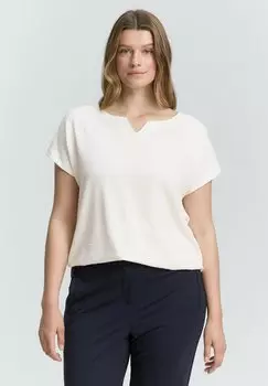 Базовая футболка PLUS SIZE TOM TAILOR, кремовый