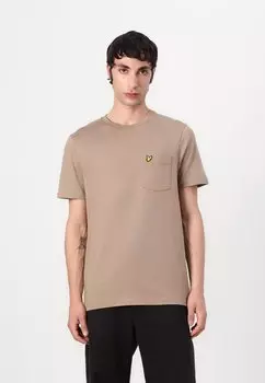Базовая футболка POCKET Lyle & Scott, бежевый
