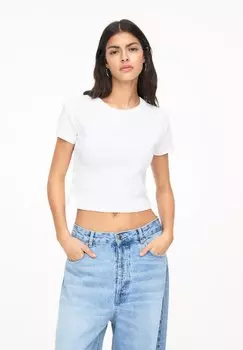 Базовая футболка Print T-shirt PULL&BEAR, белый