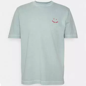 Базовая футболка PS Paul Smith Happy, светло-голубой