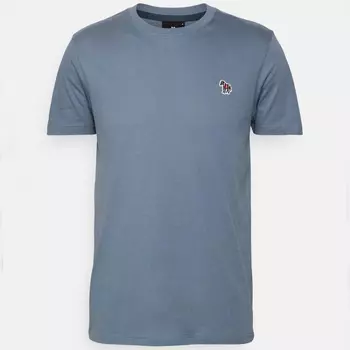 Базовая футболка PS Paul Smith Zebra Badge Slim Fit, серо-голубой