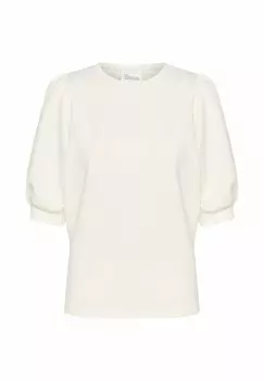 Базовая футболка PUFF ROUND NECK My Essential Wardrobe, кремовый