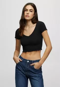 Базовая футболка PULL&BEAR, черный