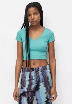 Базовая футболка PULL&BEAR, зеленый