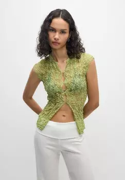 Базовая футболка PULL&BEAR, зеленый