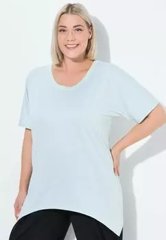 Базовая футболка QUICK DRYING POINTED HEM STRETCH FIT Ulla Popken, темно-зеленый