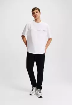 Базовая футболка REFLECTIVE PIPE-LINED KARL LAGERFELD, белый
