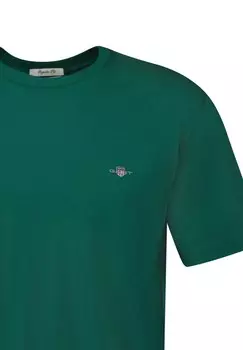 Базовая футболка REG SHIELD SS GANT, зеленый