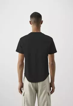 Базовая футболка Regular Curved Hem Tee Karl Lagerfeld, черная