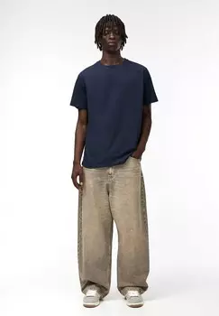 Базовая футболка REGULAR FIT 3 PACK PULL&BEAR, темно-синий