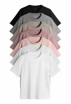 Базовая футболка REGULAR FIT - 7 PACK ESSENTIAL THE SET, серый