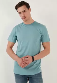 Базовая футболка Regular Fit Buratti, светло-голубая