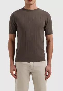 Базовая футболка REGULAR FIT CREWNECK Pure Path, коричневый