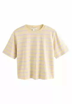 Базовая футболка REGULAR FIT - HEAVYWEIGHT SHORT SLEEVE SHORTER LENGTH Next, фиолетовый
