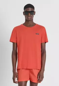 Базовая футболка REGULAR FIT IN WITH LOGO PATCH Antony Morato, оранжевый