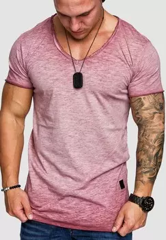 Базовая футболка REGULAR FIT KURZARM Humy, Бордо