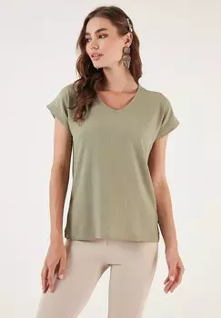 Базовая футболка REGULAR FIT LELA, оливковый