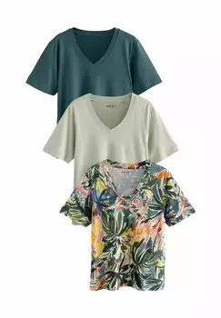 Базовая футболка REGULAR FIT SLOUCH SHORT SLEEVE 3 PACK Next, черный
