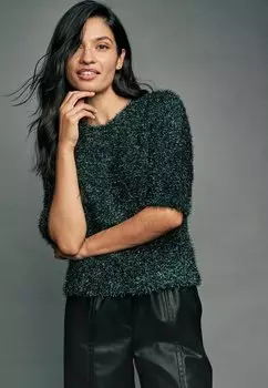 Базовая футболка REGULAR FIT SPARKLE TINSEL Next, зеленый