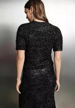 Базовая футболка REGULAR FIT SPARKLE TINSEL Next, черный