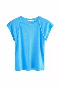 Базовая футболка REGULAR FIT - WASHED OPEN SEAM DETAILING RAGLAN SHORT SLEEVE CREW NECK Next, синий